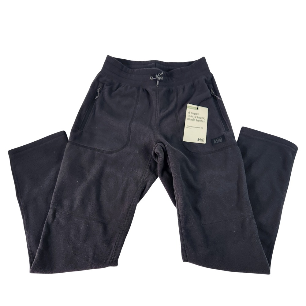REI Co-op Teton‎ Fleece Pants 2.0 Black XXS Petite Recycled Poly 901437